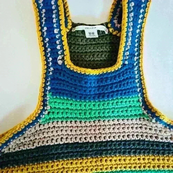 NWOT! Kimchi Blue Knot Stripe Pullover Vest - Picture 5 of 10